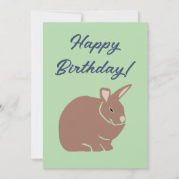 Alles Gute zum Geburtstag Bunny Rabbit Feiertagskarte