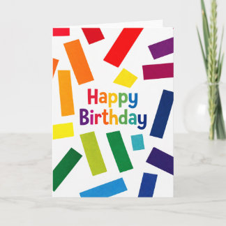 Alles Gute zum Geburtstag - bunt Karte