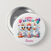 ALLES GUTE ZUM GEBURTSTAG BUTTON (Vorne & Hinten)