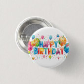 Alles Gute zum Geburtstag Button (Vorne & Hinten)