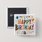 Alles Gute zum Geburtstag Button (Vorne & Hinten)