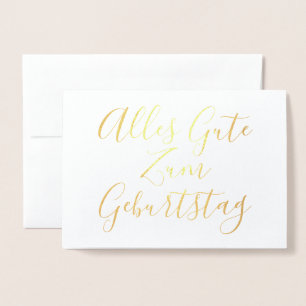 Alles Gute zum Geburtstag Calligrafie Folienkarte