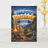 Alles Gute zum Geburtstag - Camping Karte (Gelbe Blume)