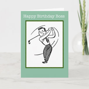 Alles Gute zum Geburtstag Chef Gentleman Golfer Ka Karte
