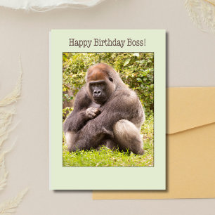 Alles Gute zum Geburtstag Chef Gorilla In Natur Ka Karte