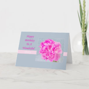 Alles Gute zum Geburtstag Chef Pink Peony Karte