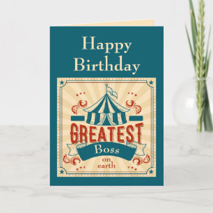 Alles Gute zum Geburtstag Chef Zirkusaffen Lustig Karte