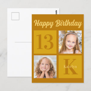 Alles Gute zum Geburtstag Chic Gold 2 Foto Persona Postkarte