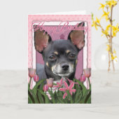 Alles Gute zum Geburtstag - Chihuahua - Isabella Karte (Gelbe Blume)