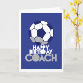 Alles Gute zum Geburtstag COACH mit Fußball Karte (Gelbe Blume)