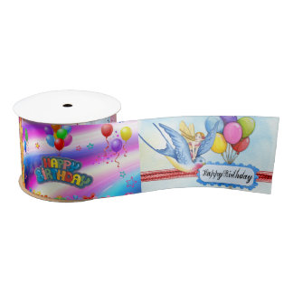 Alles Gute zum Geburtstag Collage Satinband