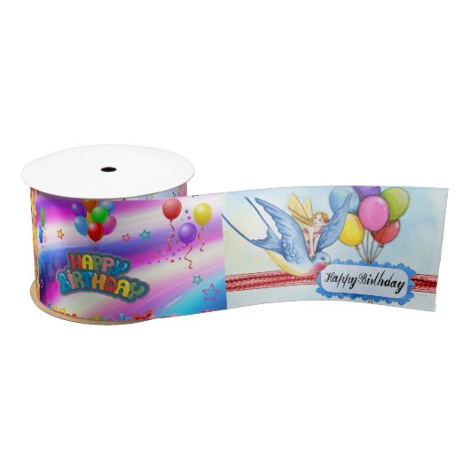 Alles Gute zum Geburtstag Collage Satinband (Spule)