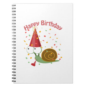 Alles Gute zum Geburtstag! Confetti Snail Notizblock