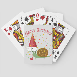 Alles Gute zum Geburtstag! Confetti Snail Spielkarten