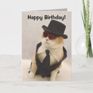 Alles Gute zum Geburtstag, Coole Katze! Karte