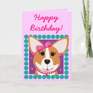 Alles Gute zum Geburtstag! Corgi-Dame Karte
