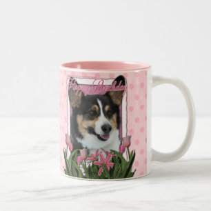 Alles Gute zum Geburtstag - Corgi Zweifarbige Tasse