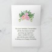 Alles Gute zum Geburtstag, Cousin Karte (Innenseite)