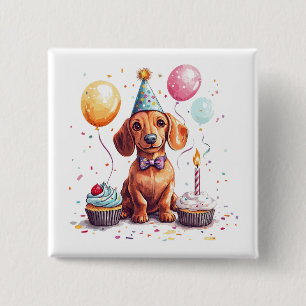 Alles Gute zum Geburtstag Dachshund Button