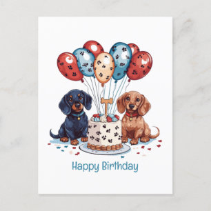 Alles Gute zum Geburtstag Dachshund Postkarte