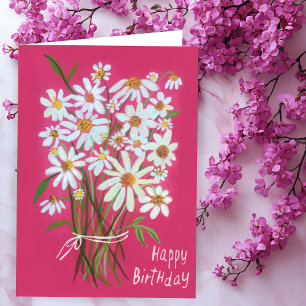 Alles Gute zum Geburtstag Daisy Bouquet Passen Sie Karte