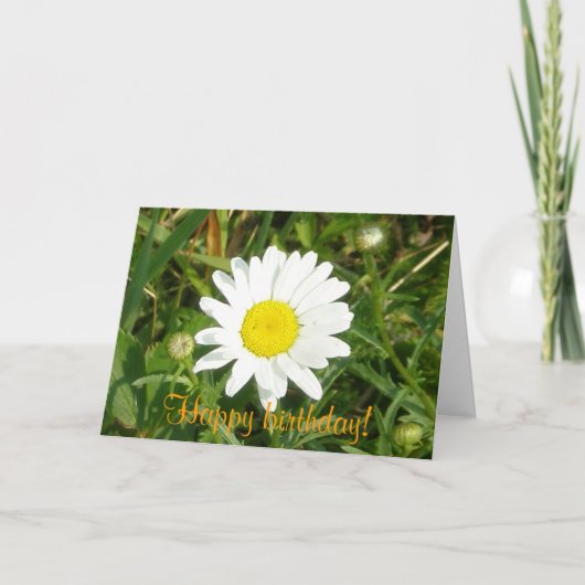 Alles Gute zum Geburtstag! Daisy Card Karte (Vorderseite)