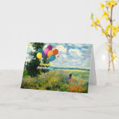 Alles Gute zum Geburtstag, das berühmte Mohnfeld, Karte (Gelbe Blume)