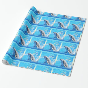 Alles Gute zum Geburtstag Delfin-Geschenkpapier Geschenkpapier
