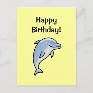 Alles Gute zum Geburtstag! (Delphin) Postkarte
