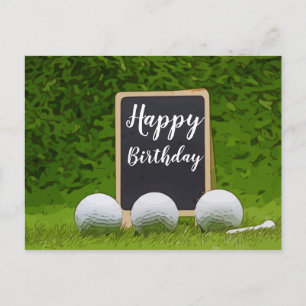 Alles Gute zum Geburtstag dem Golfer mit Golfball  Postkarte