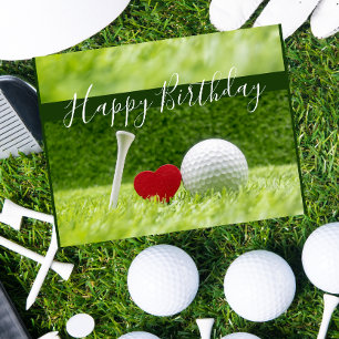 Alles Gute zum Geburtstag dem Golfer mit Liebe und Postkarte