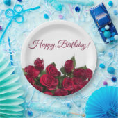 Alles Gute zum Geburtstag der Roten Rosen Pappteller (Party)