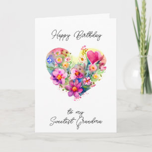 Alles Gute zum Geburtstag der süßesten Oma Karte