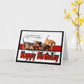 Alles Gute zum Geburtstag der Welpen Karte (Gelbe Blume)