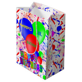 Alles Gute zum Geburtstag des personalisierten Mittlere Geschenktüte