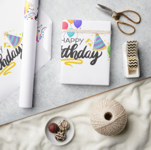 Alles Gute zum Geburtstag Design Artikel-02 Geschenkpapier