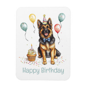 Alles Gute zum Geburtstag Deutscher Schäferhund Magnet