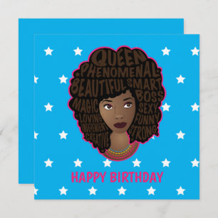Alles Gute zum Geburtstag, die schwarzen Frauen in Karte