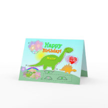 Alles Gute zum Geburtstag Dino Namens3d schnitt u.