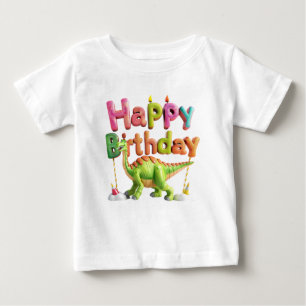 Alles Gute zum Geburtstag Dinosaurier – Süßer Dino Baby T-shirt
