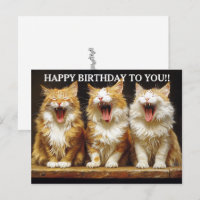 Alles Gute zum Geburtstag Drei Ginger Singende Kat