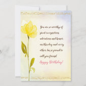 Alles Gute zum Geburtstag, du bist es wert! Karte (Rückseite)