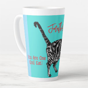 Alles Gute zum Geburtstag, du coole Tabby-Katze He Milchtasse