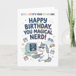 Alles Gute zum Geburtstag, du magischer Nerd Karte
