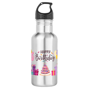Alles Gute zum Geburtstag Editierbares Design  Edelstahlflasche