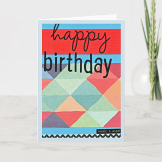 Alles Gute zum Geburtstag, ein Wunsch machen Karte