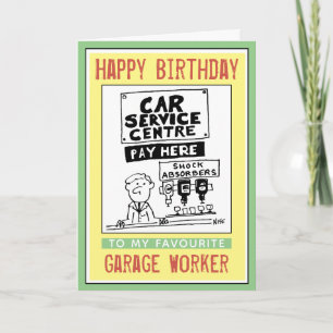 Alles Gute zum Geburtstag einem Werkstattmitarbeit Karte
