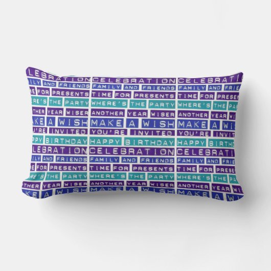 Alles Gute zum Geburtstag, einen Wunsch machen Lendenkissen (Vorderseite)