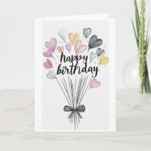 Alles Gute zum Geburtstag einfache Karte