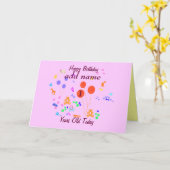 Alles Gute zum Geburtstag einjährig addieren Karte (Gelbe Blume)